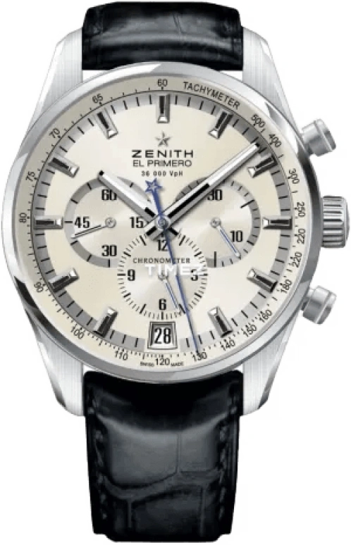 Zenith,Other 42mm,42mm,Stainless Steel,Silver White,Automatic,Chronograph,Day,03,03.2040.400/01.C496