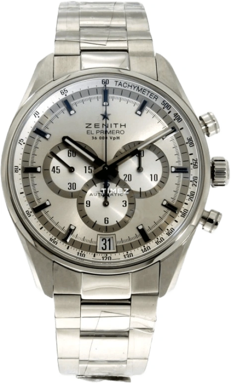 Zenith,El Primero 42mm,42mm,Stainless Steel,Silver,Automatic,Chronograph,Day,03,03.2040.400/04.M2040