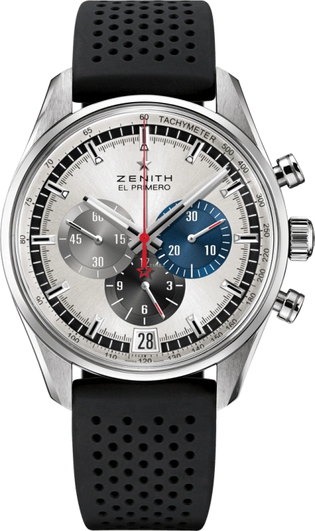 Zenith,El Primero 42mm,42mm,Stainless Steel,Silver,Automatic,Chronograph,Day,03,03.2040.400/69.R576