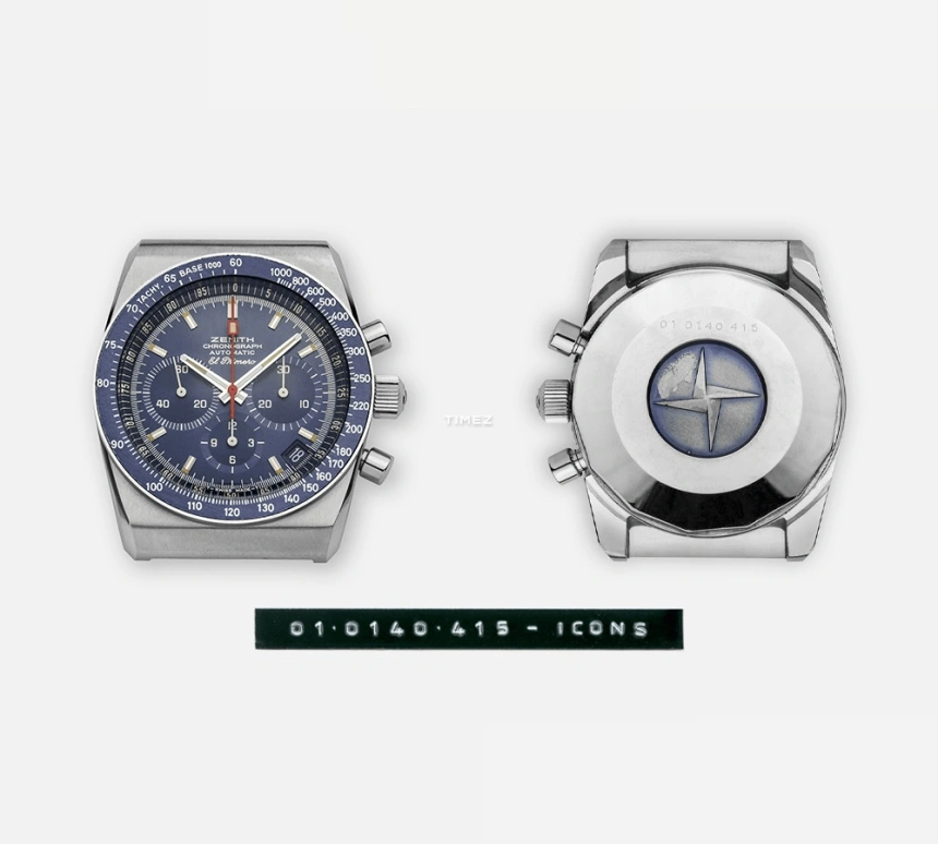 Zenith,Icons 38mm,38mm,Stainless Steel,Blue,Automatic,Chronograph,Day,01,01.0140.415
