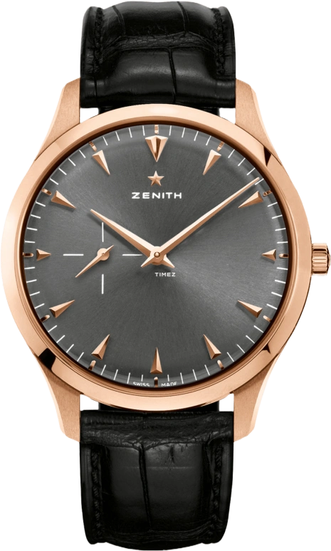 Zenith,Other 40mm,40mm,Rose Gold,Coal Gray,Automatic,55hours,In-house Caliber,18,18.2010.681/91.C493
