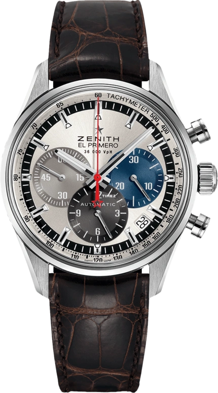 Zenith,El Primero 38mm,38mm,Stainless Steel,Silver,Automatic,Chronograph,Day,03,03.2150.400/69.C713 36000VPH Automatic