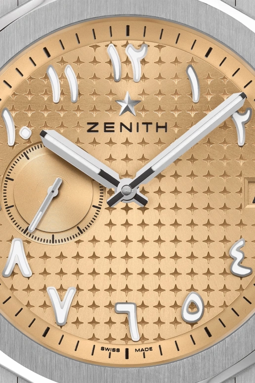 Zenith,Defy Skyline 41mm,41mm,Stainless Steel,Salmon,Automatic,Day,60hours,03,03.9303.3620/07.I001
