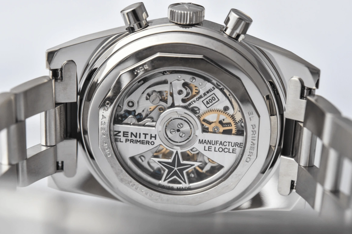 Zenith,Icons 37mm,37mm,Stainless Steel,Brown,Automatic,Chronograph,Day,A385