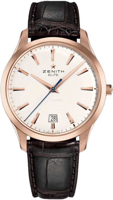 Zenith,Elite 40mm,40mm,Rose Gold,White,Automatic,50hours,In-house Caliber,18,18.2020.670/11.C498