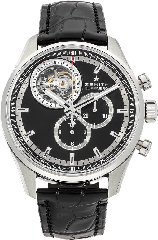 Zenith,El Primero 44mm,44mm,Stainless Steel,Black,Automatic,Chronograph,Day,03,03.2050.4035/21.C630