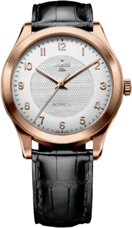Zenith,Other 44mm,44mm,Rose Gold,Silver White,Automatic,Sapphire,Crystal Glass,Round,18,18.0520.679/02.C492