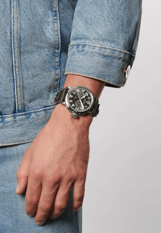 Zenith,Pilot 45mm,45mm,Stainless Steel,Grey,Automatic,Chronograph,Column Wheel,03,03.2434.4069/20.I010