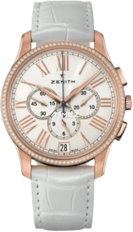 Zenith,Other 42mm,42mm,Rose Gold,Silver,Automatic,Chronograph,Day,22,22.2110.400/34.C510
