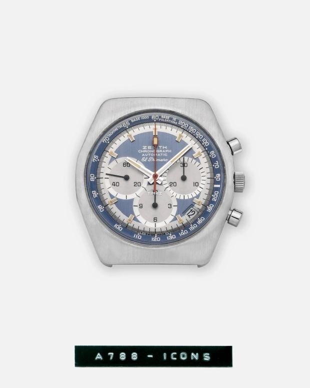 Zenith,El Primero 38mm,38mm,Stainless Steel,Blue,Automatic,Chronograph,Day,A788