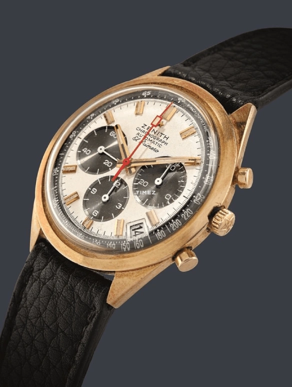 Zenith,El Primero 37mm,37mm,Yellow Gold,Cream,Black,Automatic,Chronograph,Day,G581