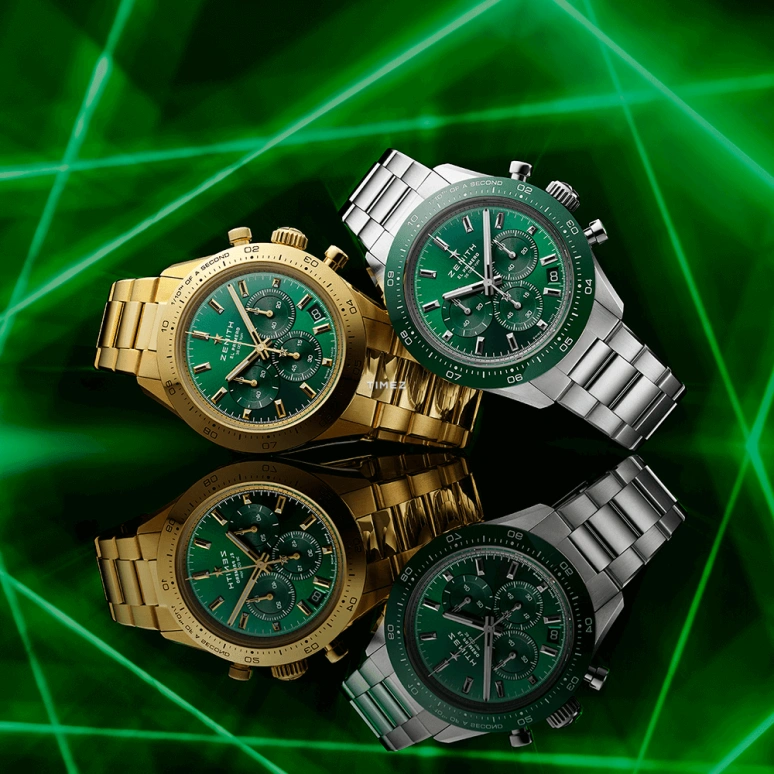 Zenith,Chronomaster Sport 41mm,41mm,Yellow Gold,Green,Automatic,Chronograph,Day,30,30.3100.3600/56.M3100