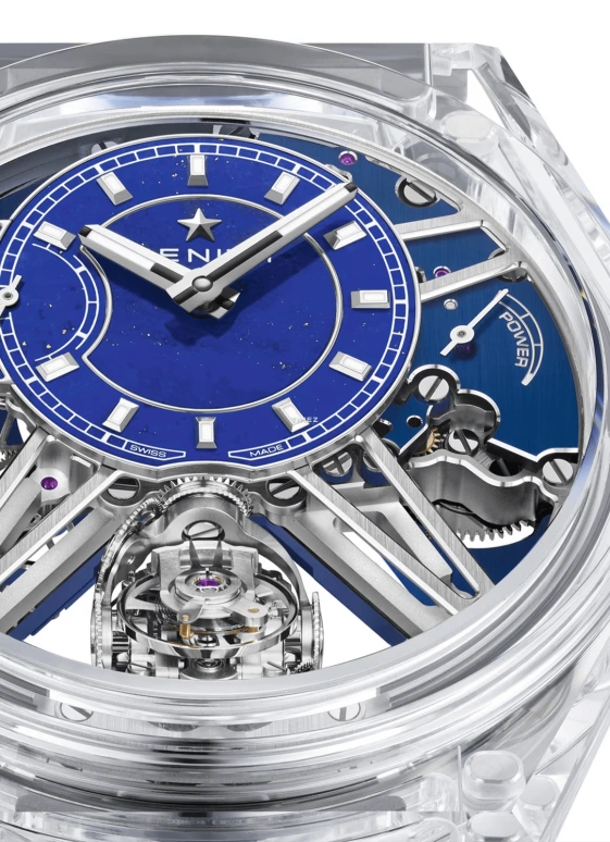 Zenith,Defy 46mm,46mm,Sapphire,Blue,Handwound,Power Reserve Indicator,Tourbillon,04,04.9000.8812/51.R584