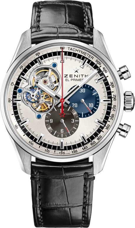 Zenith,El Primero 42mm,42mm,Stainless Steel,Silver,Automatic,Chronograph,50hours,03,03.2040.4061/69.C496