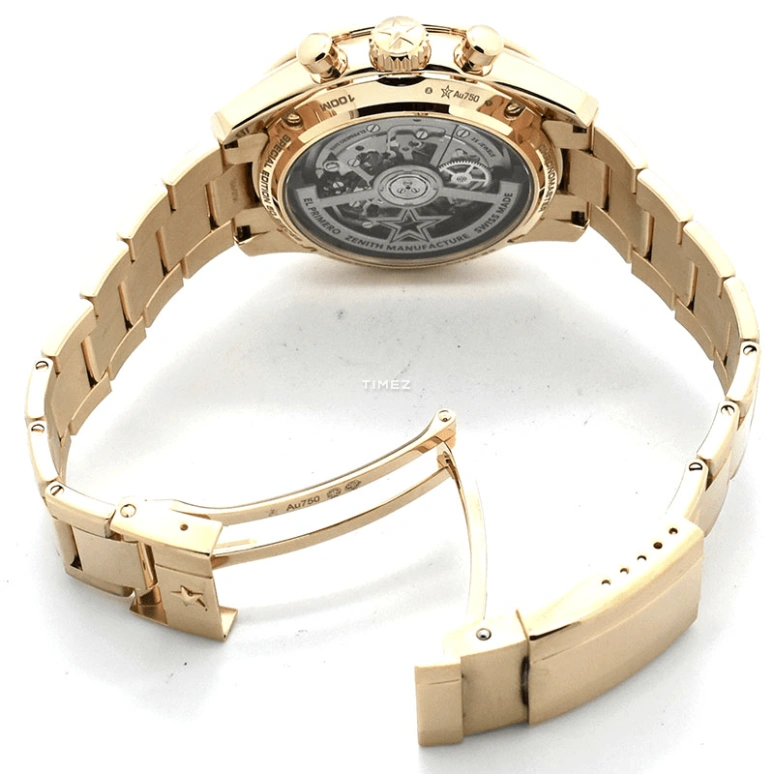 Zenith,Chronomaster Sport 41mm,41mm,Rose Gold,Black,Automatic,Chronograph,Day,22,22.3103.3600/21.M3100