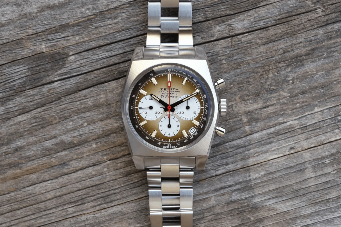 Zenith,Icons 37mm,37mm,Stainless Steel,Brown,Automatic,Chronograph,Day,A385