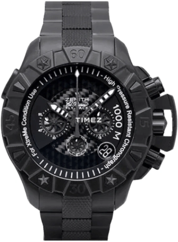 Zenith,Other 46.50mm,46.50mm,Titanium Gold,Black,Automatic,Chronograph,Day,96,96.0527.4000/27.M529