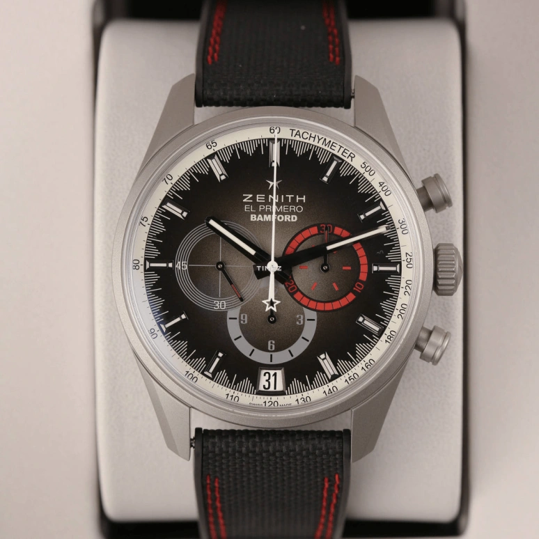 Zenith,El Primero 42mm,42mm,Stainless Steel,Brown,Automatic,Chronograph,Day,03,03.2082.400/02.R830
