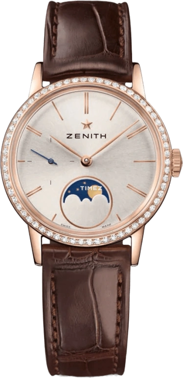 Zenith,Elite 33mm,33mm,Rose Gold,Silver White,Automatic,Moonphase,50hours,22,22.2330.692/01.C713