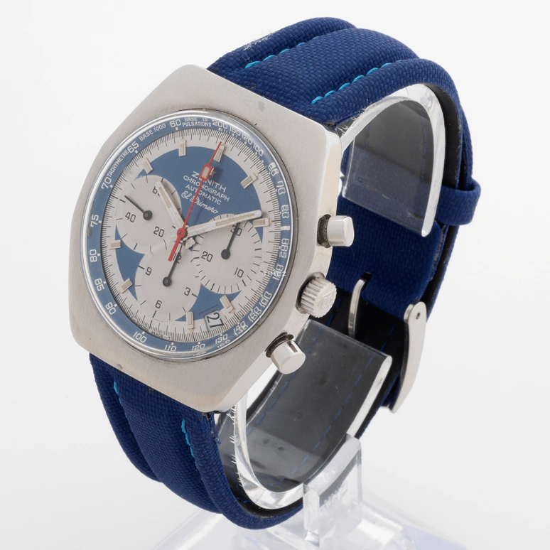 Zenith,El Primero 38mm,38mm,Stainless Steel,Blue,Automatic,Chronograph,Day,A788