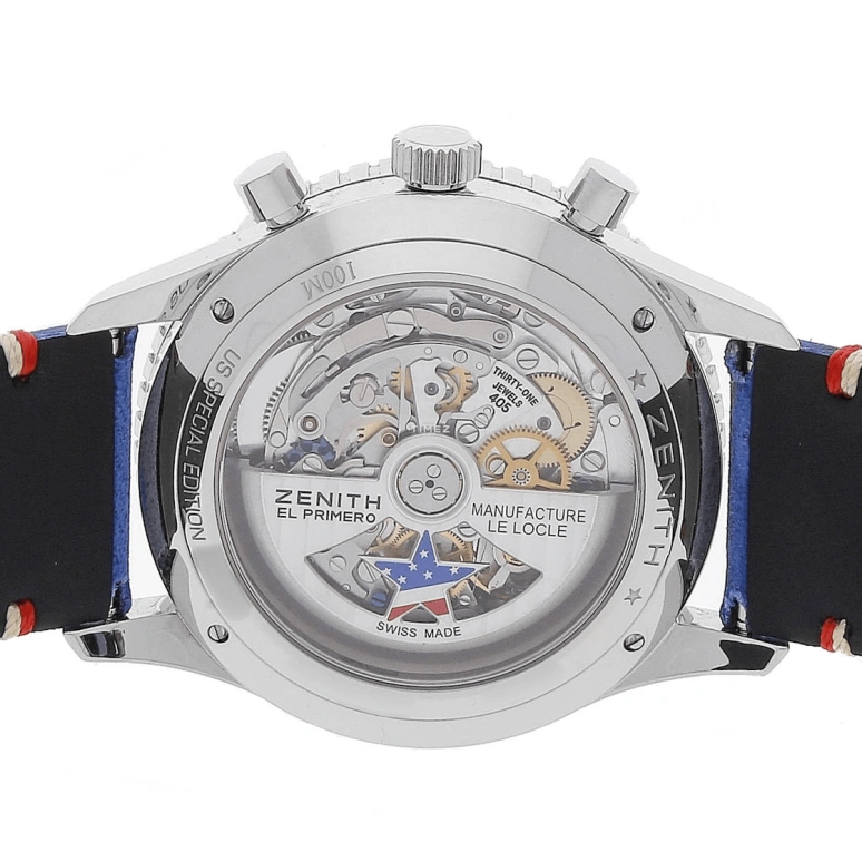 Zenith,Pilot 43mm,43mm,Stainless Steel,Blue,Automatic,Chronograph,Flyback,03,03.2241.405/51.C915