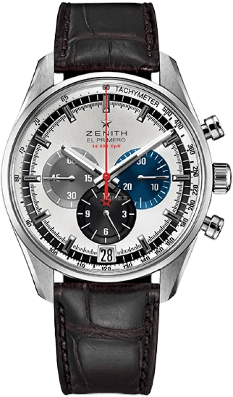 Zenith,El Primero 42mm,42mm,Stainless Steel,Silver,Automatic,Chronograph,Day,03,03.2040.400/69.C494