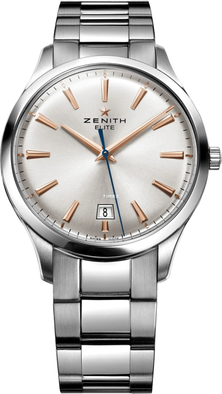 Zenith,Elite 40mm,40mm,Stainless Steel,Silver White,Automatic,Day,50hours,03,03.2020.670/01.M2020