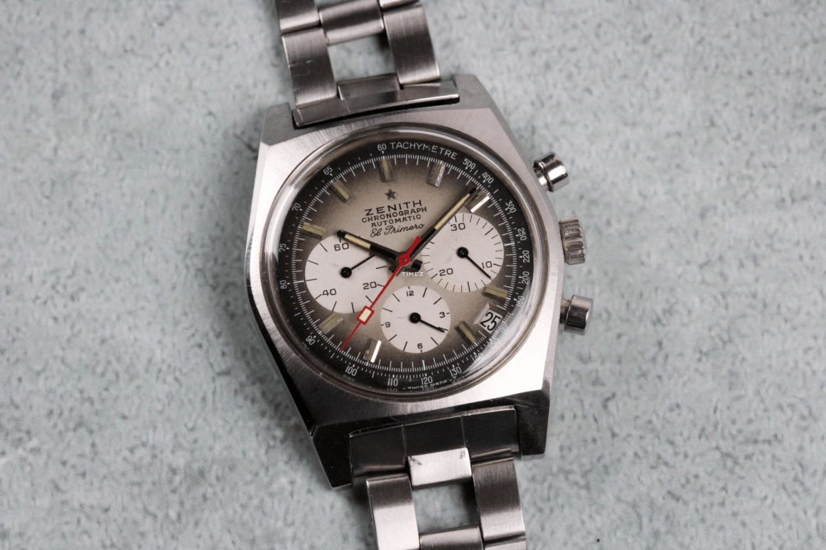 Zenith,Icons 37mm,37mm,Stainless Steel,Brown,Automatic,Chronograph,Day,A385