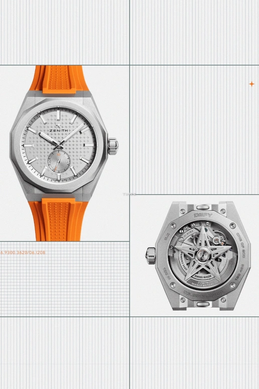 Zenith,Defy Skyline 41mm,41mm,Stainless Steel,Silver,Automatic,55hours,In-house Caliber,06,06.9300.3620/06.I001