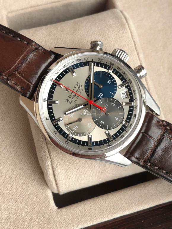 Zenith,El Primero 38mm,38mm,Stainless Steel,Silver,Automatic,Chronograph,Day,03,03.2150.400/69.C713 36000VPH Automatic