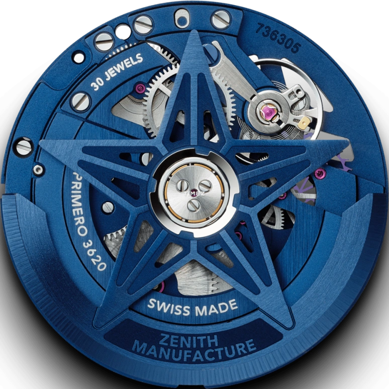 Zenith,Defy 41mm,41mm,Titanium,Blue,Skeleton,Automatic,60hours,In-house Caliber,97,97.9300.3620/79.I001