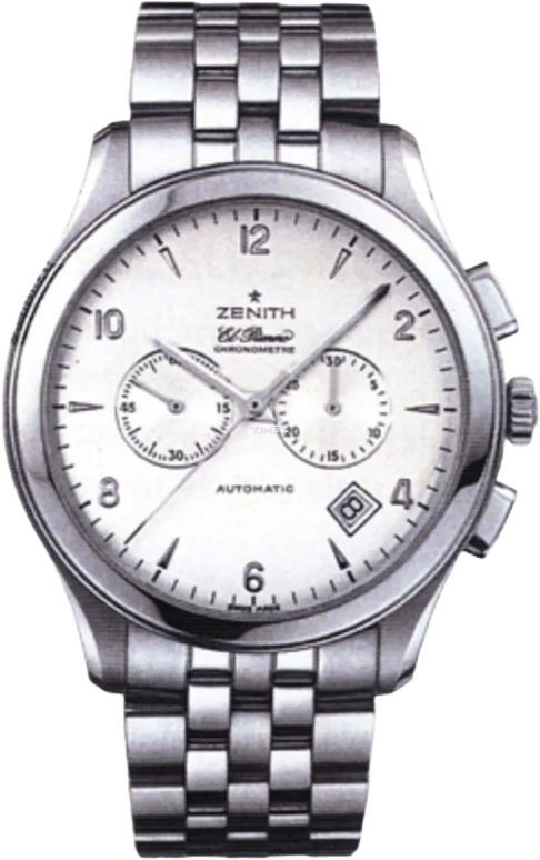 Zenith,El Primero 44mm,44mm,Stainless Steel,White,Automatic,Chronograph,Day,03,03.0520.4002/01.M520