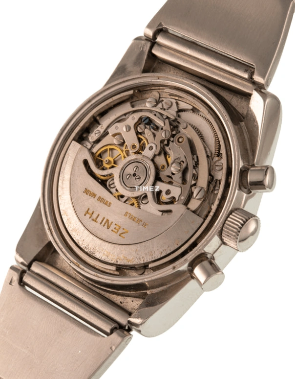 Zenith,El Primero 39mm,39mm,Stainless Steel,Silver,Automatic,Chronograph,Moonphase,Month,Day,Tonneau,Natural Steel,01,01.0040.418