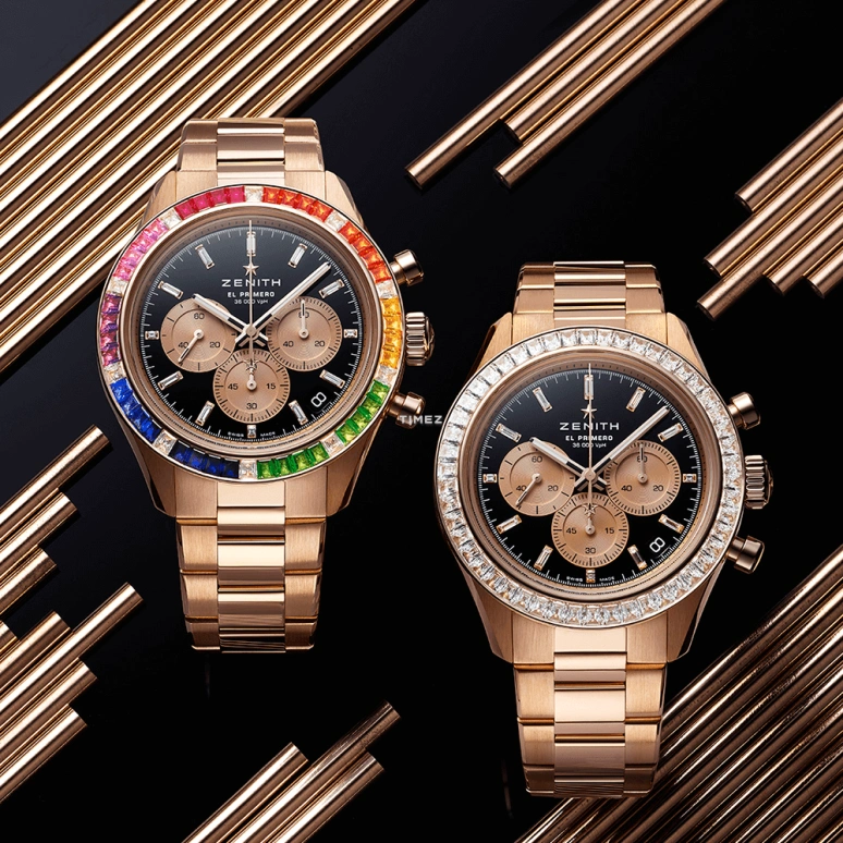 Zenith,Chronomaster Sport 41mm,41mm,Rose Gold,Black,Automatic,Chronograph,Day,22,22.3102.360021.M3100