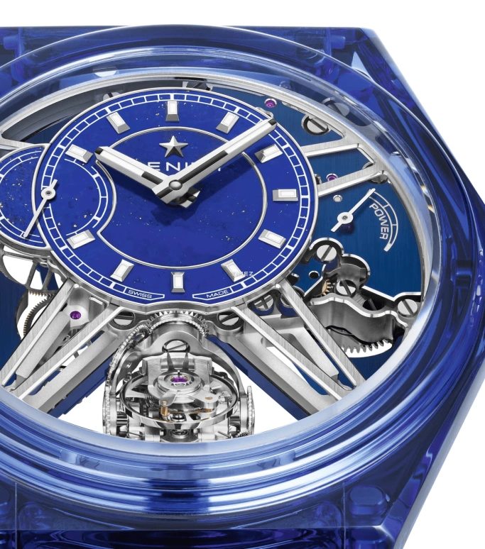 Zenith,Defy 46mm,46mm,Sapphire,Blue,Handwound,Power Reserve Indicator,Tourbillon,04,04.9003.8812/51.R584