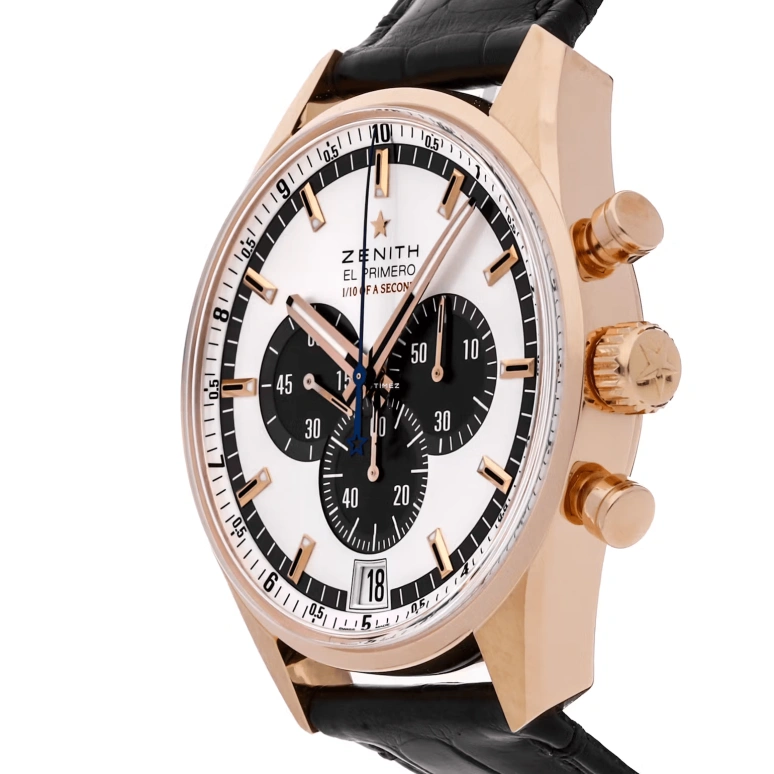 Zenith,El Primero 42mm,42mm,Rose Gold,Silver,Automatic,Chronograph,Day,18,18.2040.4052/21.C496