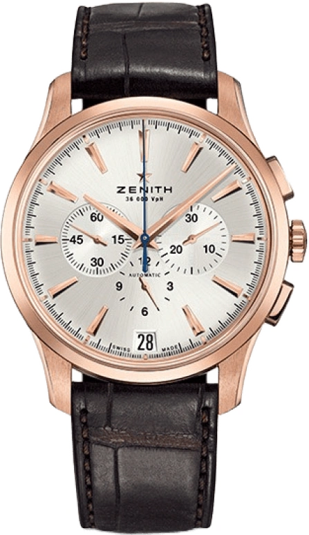 Zenith,El Primero 42mm,42mm,Rose Gold,Silver,Automatic,Chronograph,Day,18,18.2110.400/01.C498