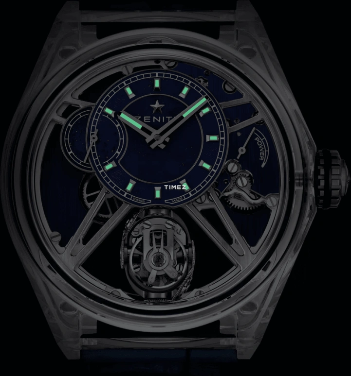 Zenith,Defy 46mm,46mm,Sapphire,Blue,Handwound,Power Reserve Indicator,Tourbillon,04,04.9000.8812/51.R584