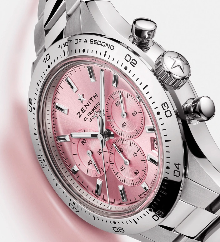 Zenith,Chronomaster 41mm,41mm,Stainless Steel,Pink,Automatic,Chronograph,Day,03,03.3109.3600/18.M3100