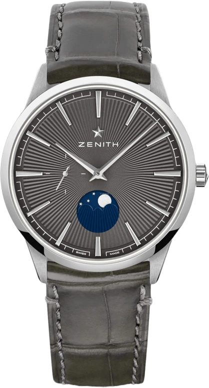 Zenith,Elite 40.50mm,40.50mm,Stainless Steel,Grey,Automatic,Moonphase,50hours,03,03.3100.692/03.C923