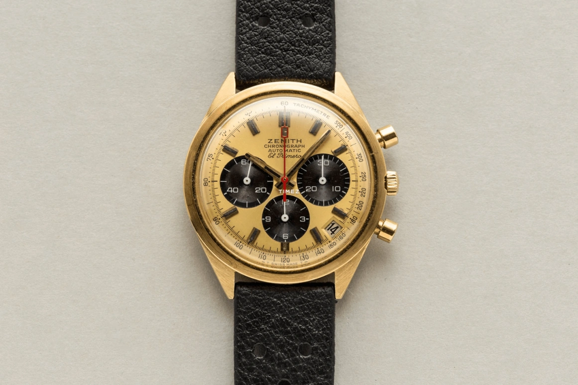 Zenith,El Primero 37mm,37mm,Yellow Gold,Gold,Black,Automatic,Chronograph,Day,G582