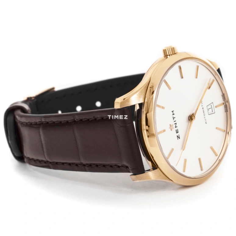 Zenith,Elite 40mm,40mm,Rose Gold,White,Automatic,Day,In-house Caliber,18,18.2020.3001/01.C498