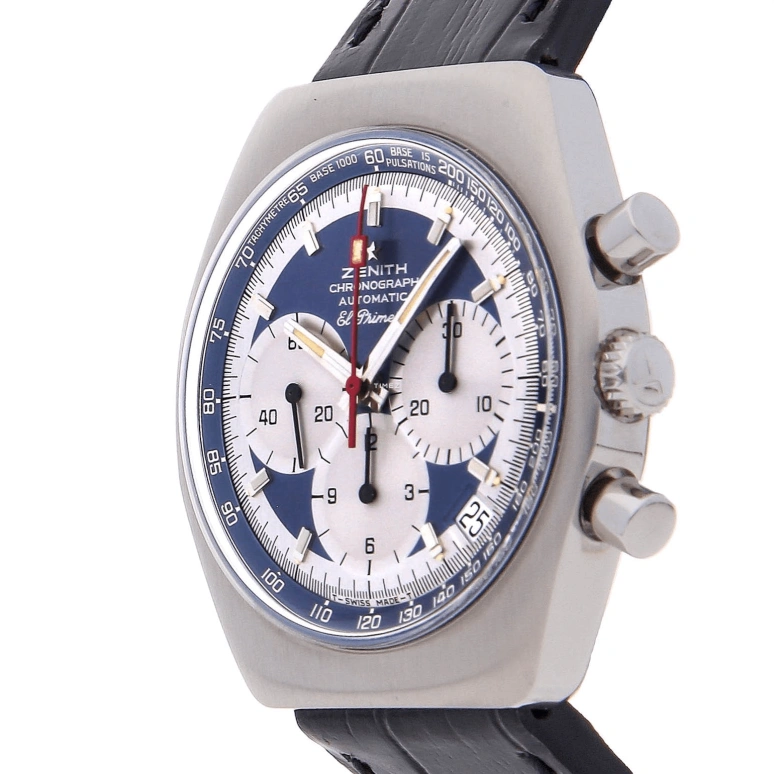 Zenith,El Primero 38mm,38mm,Stainless Steel,Blue,Automatic,Chronograph,Day,A788