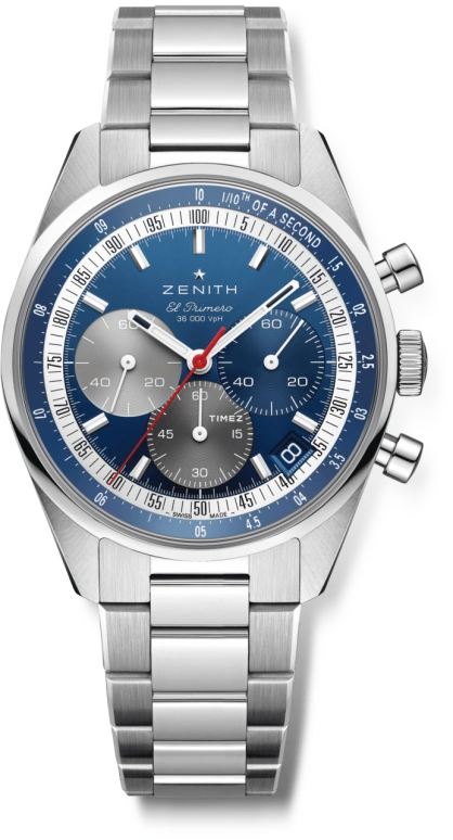 Zenith,Chronomaster Original 38mm,38mm,Stainless Steel,Blue,Automatic,Chronograph,Day,03,03.3200.3600/52.C910