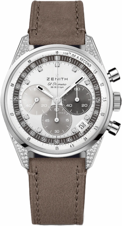 Zenith,Chronomaster 38mm,38mm,Stainless Steel,White,Grey,Automatic,Chronograph,Day,16,16.3200.3600/03.C906