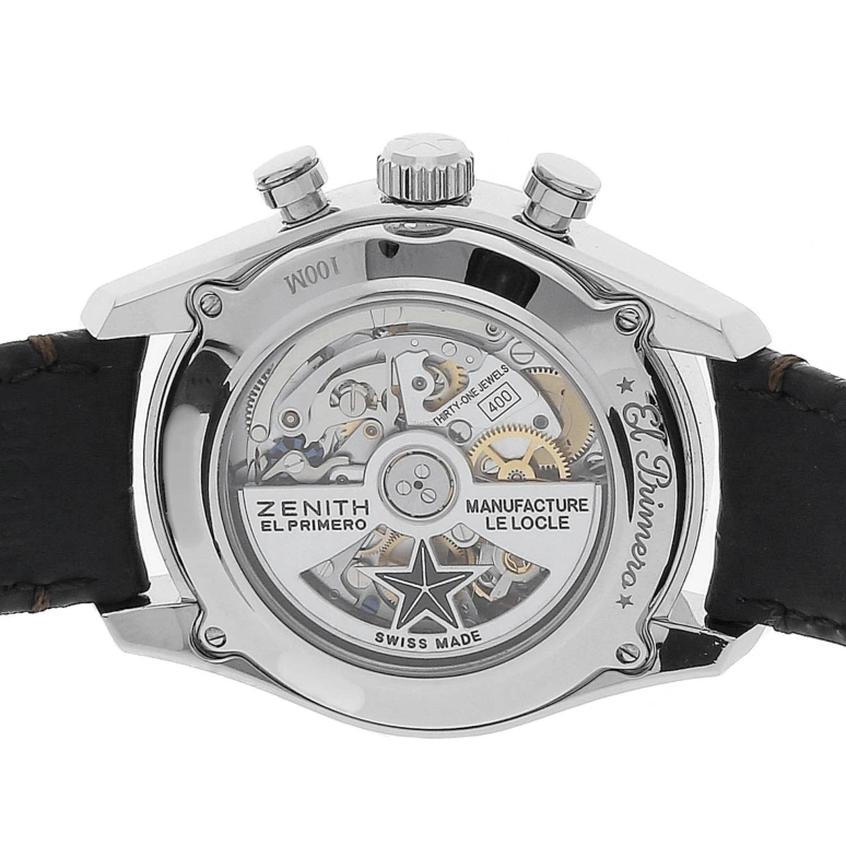 Zenith,El Primero 38mm,38mm,Stainless Steel,Silver,Automatic,Chronograph,Day,03,03.2150.400/69.C713