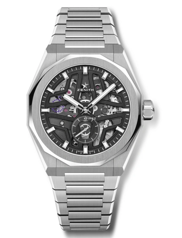 Zenith,Defy Skyline 41mm,41mm,Stainless Steel,Skeleton,Black,Automatic,55hours,In-house Caliber,03,03.9300.3620/78.I001