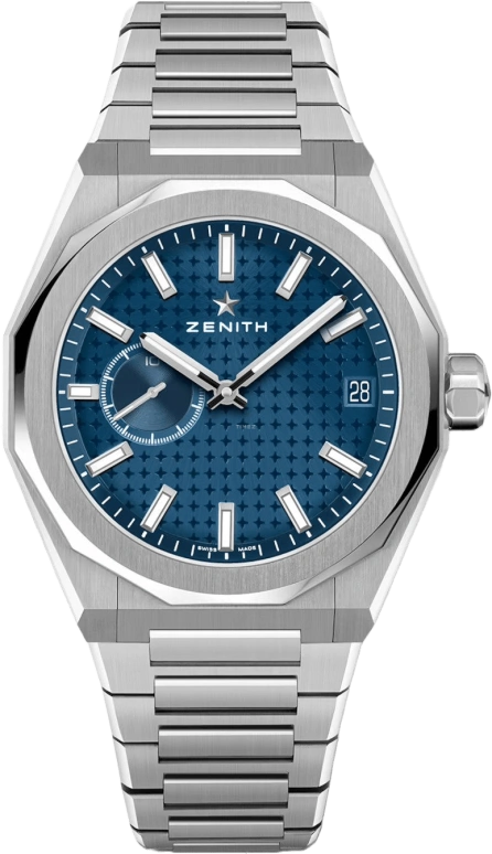 Zenith,Defy 41mm,41mm,Stainless Steel,Blue,Automatic,Chronograph,Date,Foudroyante Seconds,03,03.9300.3620/51.I001