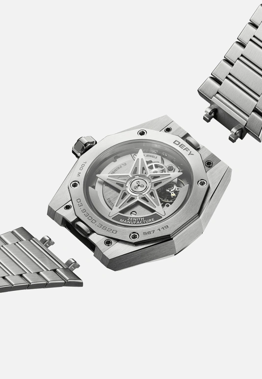 Zenith,Defy 41mm,41mm,Stainless Steel,Silver,Automatic,Chronograph,Date,Foudroyante Seconds,03,03.9300.3620/01.I001