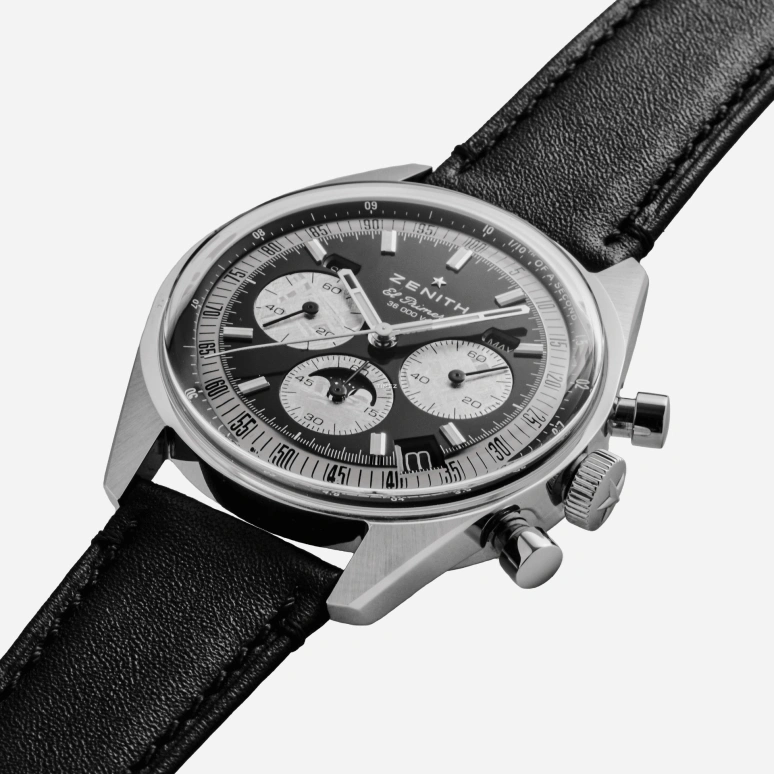 Zenith,Chronomaster Original 38mm,38mm,Stainless Steel,Black,Automatic,Chronograph,Moonphase,Month,Date,60hours,In-house Caliber,03,03.3401.3610/21.M3200